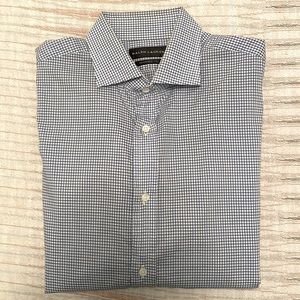 RL Black Label blue and white check woven